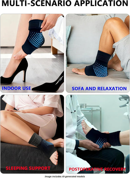 Ankle Ice Pack Wrap,Flexible Cold Therapy for Foot Pain Relief | gel,3D full-coverage,cool ice-silk fabric,dual hot & cold compress,flexible when frozen,leak-proof,ideas for swelling,sprains