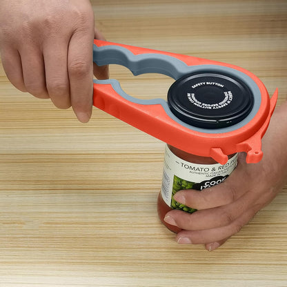 Jar Opener for Weak Hands, 5 in 1 Bottle Opener for Seniors with arthritis | Multifunctional Adjustable Lid Opener with Non-Slip Rubber Gripper Pad – Effortlessly Opens Jars, Bottles & Pop-Top Cans