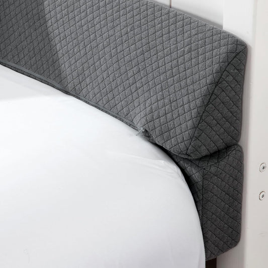 HOMBYS Wedge Pillow Headboard for Bed Gap,Foldable Bed Wedge Gap Filler Queen Size,Matterss Gap Filler,Multi Functional Bed Crack Pillow, Fill The Gap (0-7") Between Your Headboard and Mattress,White