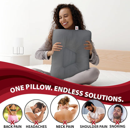Tri-Core Ergonomic Cervical Pillow Neck Pain Relief, Petite GR Firm