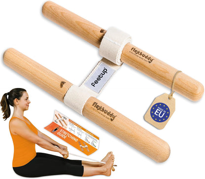 FlexBuddy® Stretching Tool – 2-in-1 Flexibility & Back Trainer | Daily Mobility & Pain Relief | Compact Stretch Aid for Home, Office & Gym