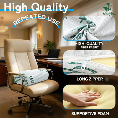 Asatdd Half Moon Bolster for Lower Back Support, Leg, Knee,Back Sleeping, 7.8”x 20.4”x 4.8”