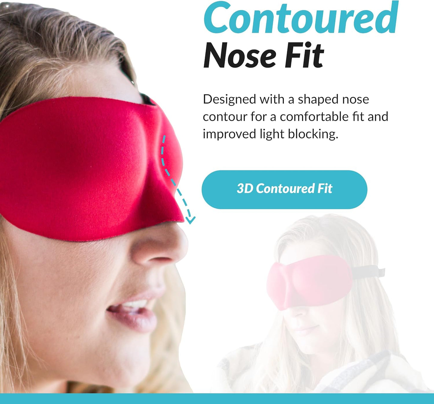 Dream Essentials Sweet Dreams Contoured Sleep Mask Kit, Royal Blue Eye Mask for Sleeping with Travel Pouch, Earplugs, Lash Space, Quick Release Strap, Light Blocking Travel Accessories Gift Set | Royal Blue contoured sleep mask kit with pouch, earplugs,