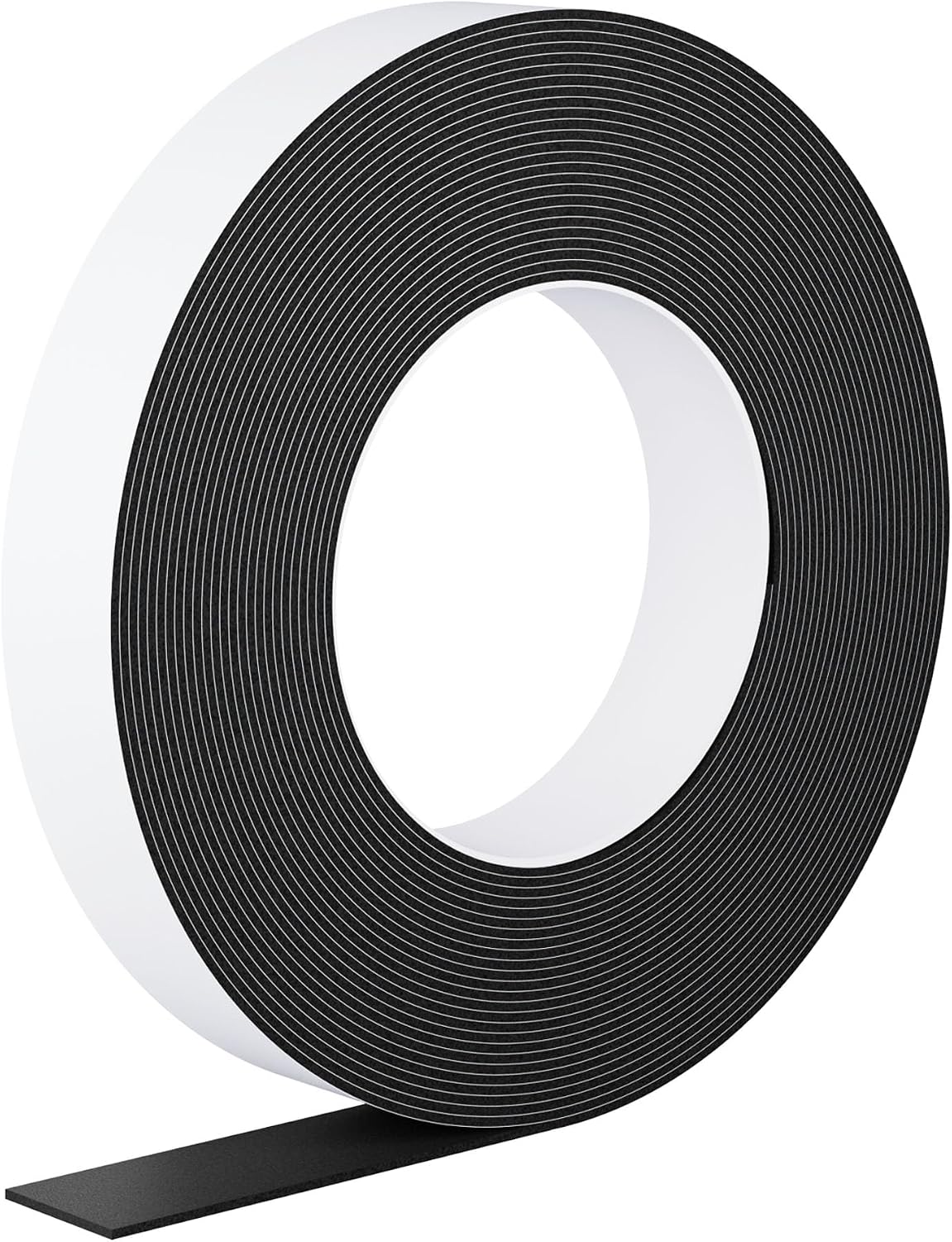 1 in Wide x 1/8 in Thick x 33FT Foam Weather Stripping Door Seal,Window Sealing Tape，Single-Sided Self-Adhesive Insulation Sealing Strip White