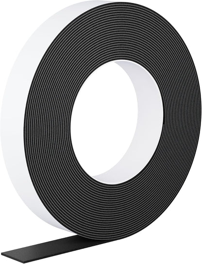1 in Wide x 1/8 in Thick x 33FT Foam Weather Stripping Door Seal,Window Sealing Tape，Single-Sided Self-Adhesive Insulation Sealing Strip White