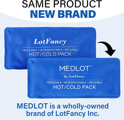 LotFancy Gel Ice Packs, 2pc Reusable Hot Cold Pack for Therapy, Heating Cooling Gel Pad, Pain Relief for Face, Head, TMJ, Wisdom Teeth, Oral Facial Surgery, Sport Injuries, Migraine, Muscle Joint
