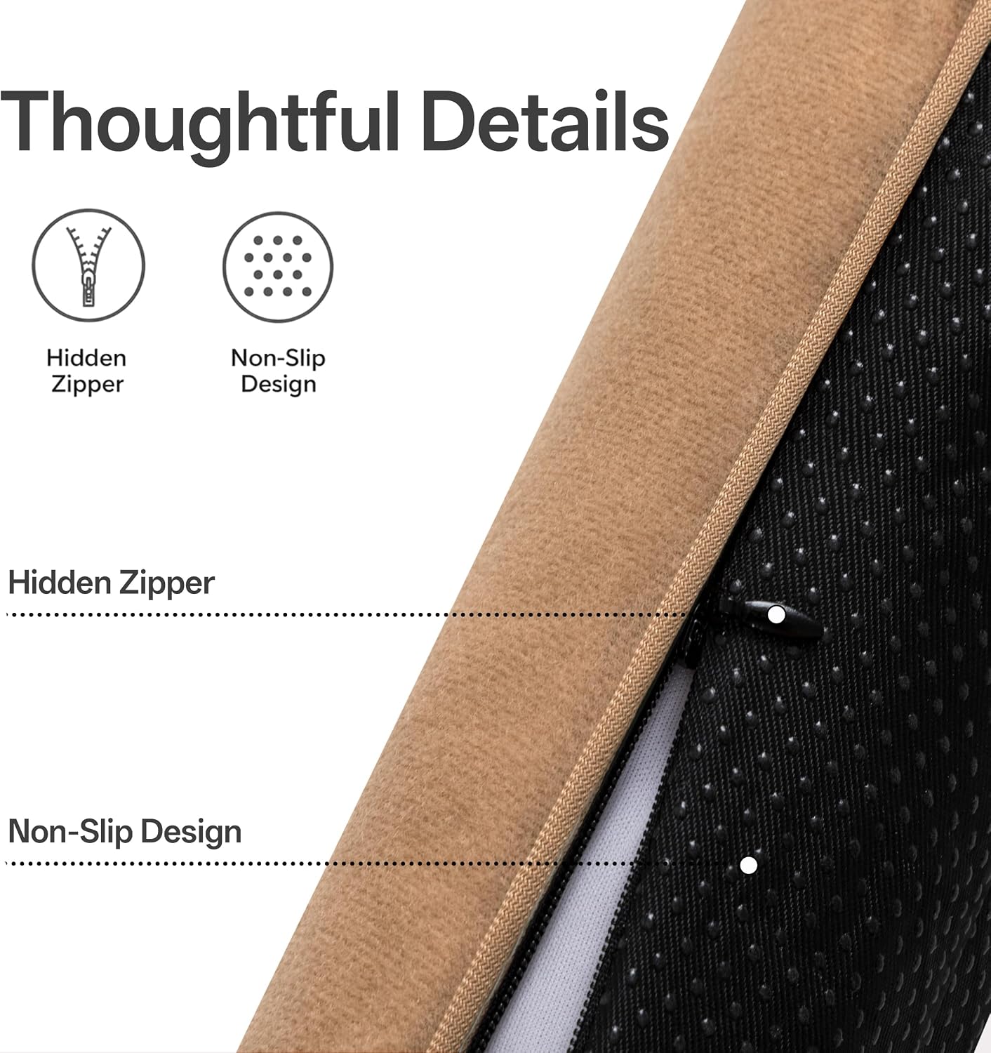 Door Draft Stopper, Removable Washable Cover, 38", Gray | Weighted Gap Filler, Blocks Hot and Cold Air, All-Season Seal, Easy Install, Noise & Wind Blocker, Home Essentials