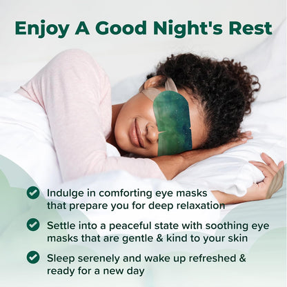 Heated Eye Mask For Dry Eyes - 16pcs Self Heating Steam Eye Mask - Warm Compress For Eyes - Warming & Ready To Use For Sleep & Relaxation - On-The-Go Warm Eye Compress For Dry Eyes Travel Essentials