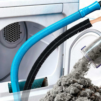Dryer Vent Cleaner Kit - Universal Vacuum Hose Attachment + Dryer Lint Brush for Fast Lint Removal, Suitable for Most Vaccum Cleaners Energy-Saving Tool to Boost Dryer Efficiency