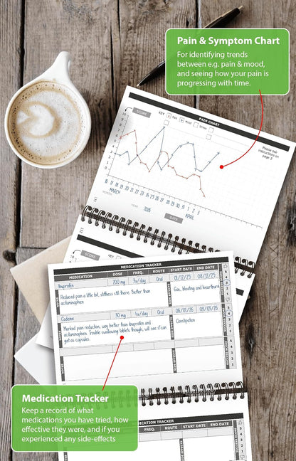 OptiLiving Publishing Chronic Pain Journal For Women – Track and Manage Your Pain by Identifying & Eliminating Triggers | A5 Spiral Bound