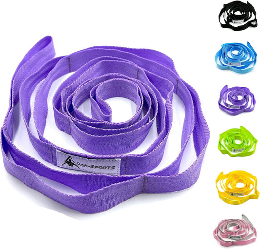Stretching Strap Yoga Strap with Loops for Physical Therapy, Non-Elastic