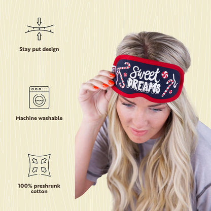 Lazy One Women's Cotton Face Mask for Sleep, Washable Sleeping Mask for Adults