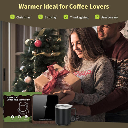 VOBAGA Mug Warmer, Coffee Cup Warmer for Desk with 5 Temp Settings & 2-12H Timer, Smart Candle Warmer & Coffee Warmer with Display for Fastest Heating Coffee, Cocoa, Ideal Coffee Gifts(No Cup)