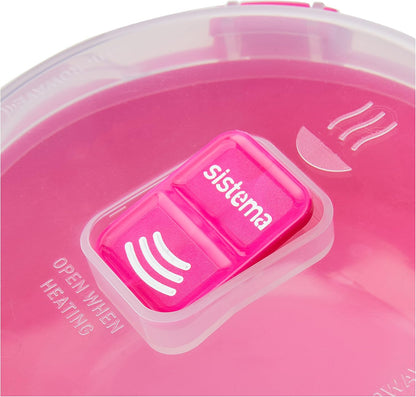 Sistema Microwaveable 940mL Noodle Bowl, Round Microwave Container with Lid & Steam-Release Vent, Cooks Pasta, Soup, Stew & More, Dishwasher & Freezer-Safe, BPA-Free
