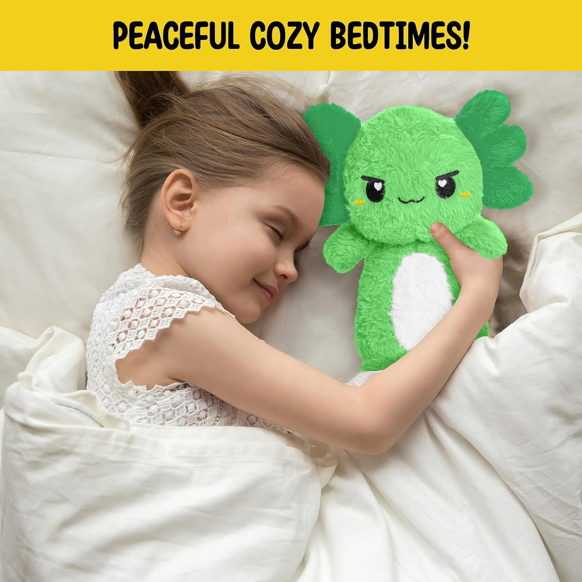 Axolotl Unscented 2Lbs Heating Pad for Neck Shoulders and Back Wrap Microwavable, Heatable 22.5" Cute Warm Stuffed Animals Neck Warmer - Axolotl Gifts for Women Girls and Kids