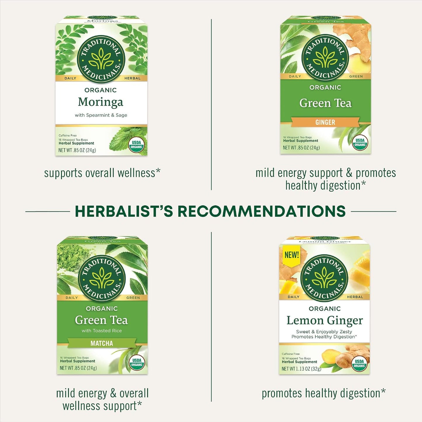 Traditional Medicinals Organic, Hibiscus Tea - Supports Normal Heart Health & Cardiovascular Wellness - Kosher, Non-GMO, Caffeine-Free, Compostable - 16 Tea Bags