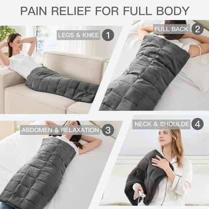 Weighted Heating Pad for Neck, Shoulder & Back Pain Relief FSA Eligible HSA