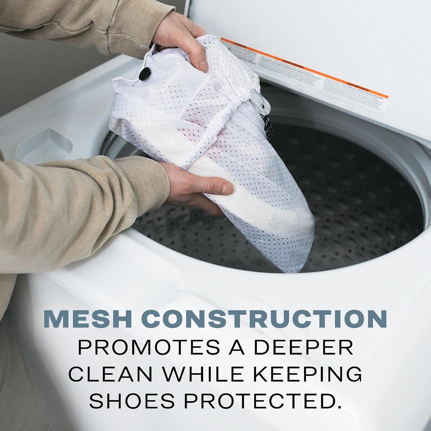 RESHOEVN8R Sneaker Laundry Bag for Washing Machine - Mesh, Dual Lace Lock | Mesh washing bag with dual lace-locking system protects sneakers in the wash, compatible with Nike, Jordan, Adidas & Yeezy