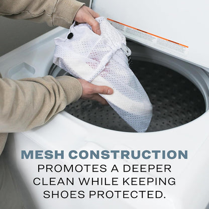 RESHOEVN8R Sneaker Laundry Bag for Washing Machine - Mesh, Dual Lace Lock | Mesh washing bag with dual lace-locking system protects sneakers in the wash, compatible with Nike, Jordan, Adidas & Yeezy
