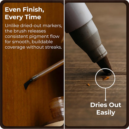 Light Brown Wood Stain Repair Kit, Brush-On Touch-Up Stain Bottles, Golden Oak, Early America, Cherry, Red Oak, Interior and Exterior Wood, 4 fl oz Total by spot.