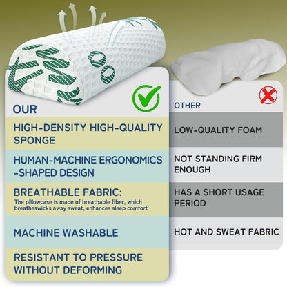 Asatdd Semi Roll Under Knee Pillow for Lower Back Support, Leg, Knee,Back Sleeping, 7.8”x 20.4”x 4.8”