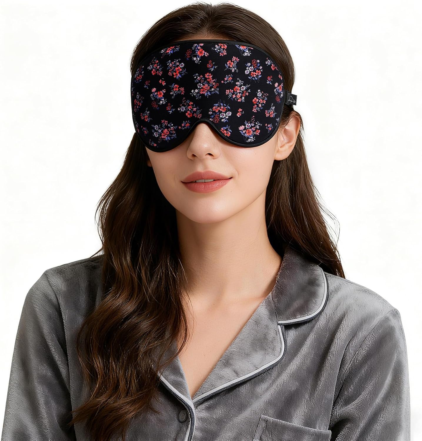 ALASKA BEAR Memory Foam Sleep Mask, Contoured Eye Cups for Women Men, Blue | Soft 3D Blackout Eye Mask for Sleeping, No Pressure on Eyelids and Eyelashes Protection, Earplugs Set