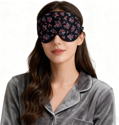 ALASKA BEAR Memory Foam Sleep Mask, Contoured Eye Cups for Women Men, Blue