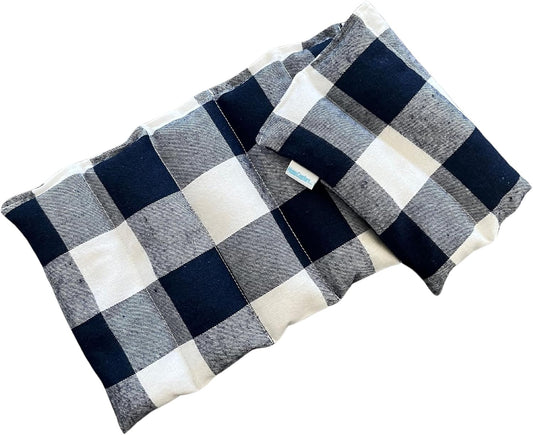 Microwavable Heating Pad (Blue Plaid/Large)