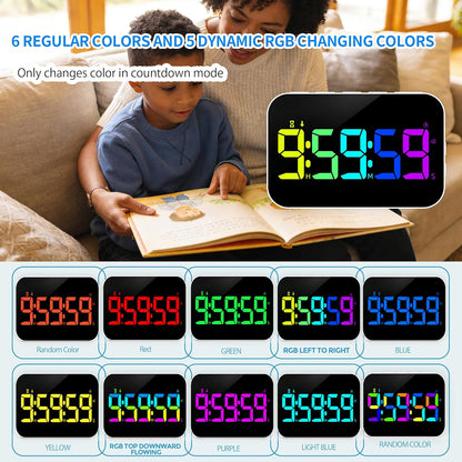 TXL Digital Timer for Classroom, Pomodoro, Gym & Kitchen – Rechargeable Magnetic Countdown Timer, Large LED Display, Loud Alarm, 3 Volume Levels & 3 Brightness Settings