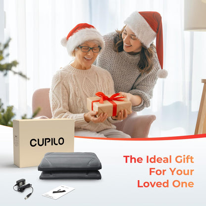 CuPiLo Heated Massage Mat for Bed, Back Massager with Heat & Vibration