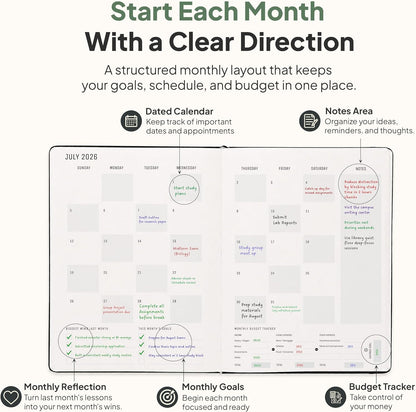 Dated, 2026 Planner, 5.8” x 8.3” - The #1 Productivity Planner to Achieve Your 2026 Goals - Planner 2026-2027 by PRODUCTIVITY STORE (A5, GREY)