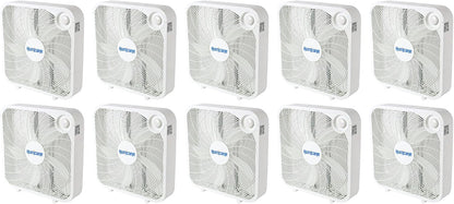 Hurricane Classic Floor Box Fan with 3 Speed Settings, Black - 20in
