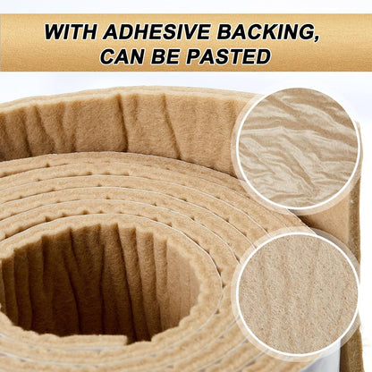 Jecery Adhesive Felt Roll, 1/4" X 6" X 1.25 Yard, Beige | Self-adhesive Padding for Foot Support, Pressure Relief, Furniture Protection, Splint Lining Cushion