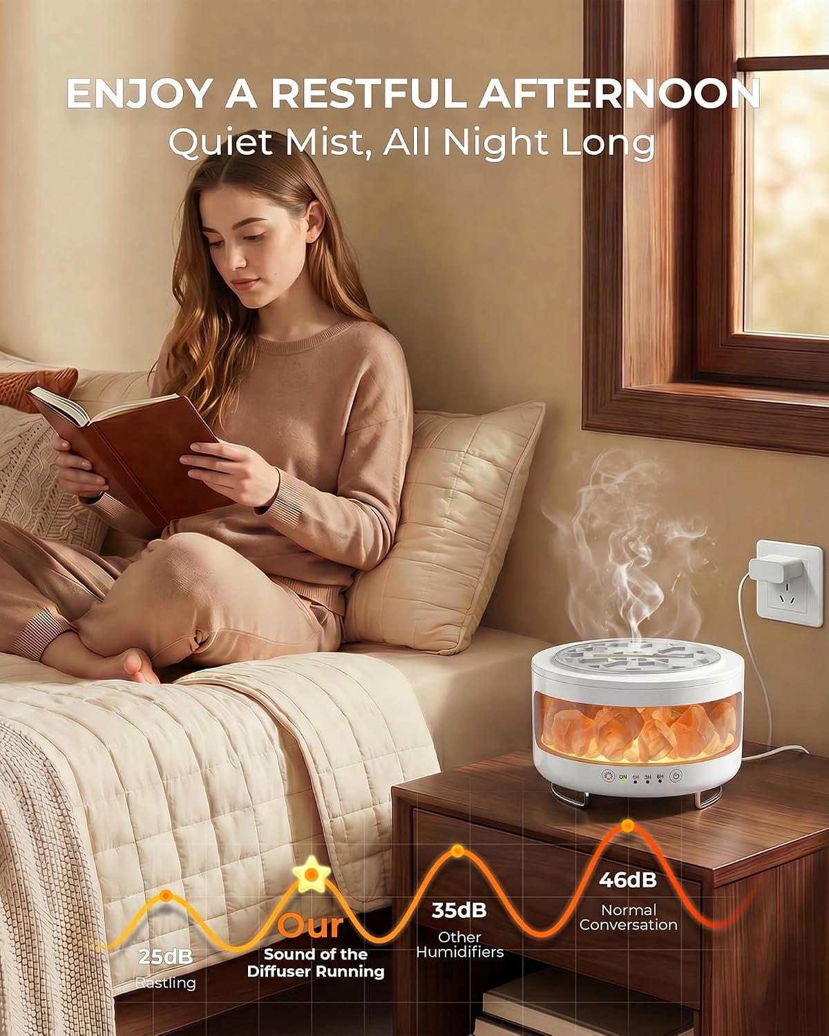 Essential Oil Diffuser with Himalayan Salt Lamp, Scent Diffusers for Home