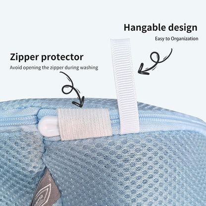 Shoe Washing Machine Bag, Laundry Bag for Sneakers, Orange, 7x15 | Bag to Wash Shoes in Washer and Dryer, for Tennis, Footwear, Trainers, Slippers, Prevent Tangling, Honeycomb Mesh