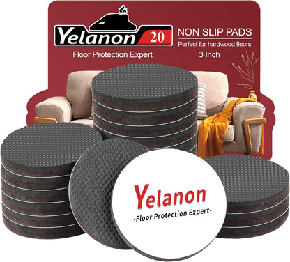 Non Slip Furniture Pads -56 pcs（1+2）” Furniture Grippers, Non Skid Furniture Legs,Self Adhesive Rubber Furniture Feet, Anti Slide Furniture Hardwood Floor Protector for Keep Couch Stoppers