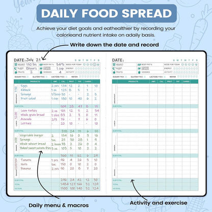 Food Journal - Journal for Women Weight Loss, 5.8" x 8.3
