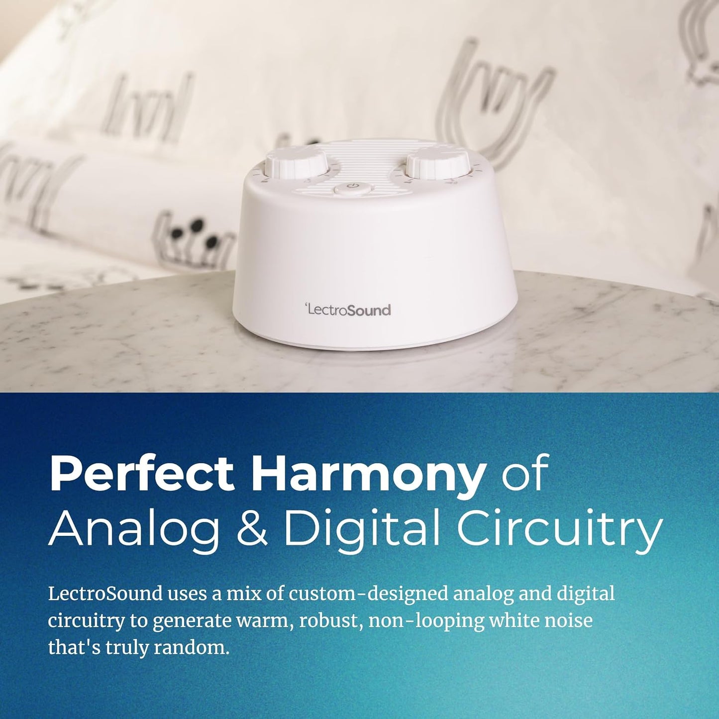 Adaptive Sound Technologies LectroSound - Noise Machine for Optimal Sleep Environment - Non-Looping Nature Sounds - Precision Volume Settings - Speech Privacy - Travel-Ready