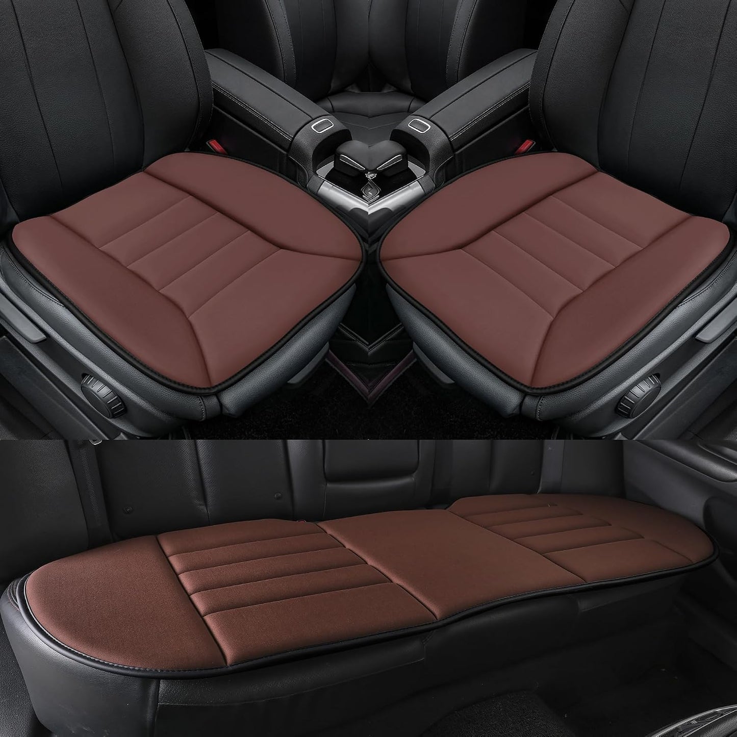 kingphenix Memory Foam Car Seat Cushion for Driver and Office Chair Comfort | 1.2-Inch-Thick Memory Foam Seat Pad, Soft, Breathable Fabric, Non-Slip Silicone Bottom for Long Drives and Office Use, Black