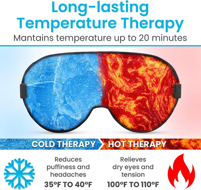 Arctic Flex Cooling Eye Mask - Gel Cold Compress for Migraine, Puffy Eyes