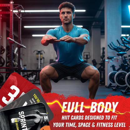 Fast Fit Beast Mode Workout Cards - 120 Tear Resistant HIIT Fitness Deck