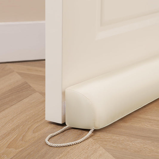 Resistant Door Draft Stopper, Removable Washable Cover, 36", Black | Weighted Gap Filler, Blocks Hot and Cold Air, All-Season Seal