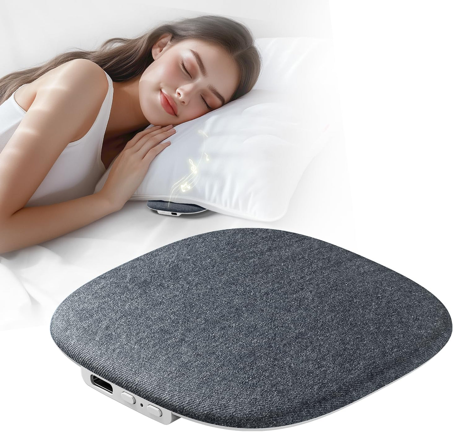 Pillow Speaker for Sleeping,Bluetooth Under Pillow Speaker for Support White Noise Sleep Timer, Speaker with Stereo Bass Perfect for Side Sleepers,Adult Kids-Blue