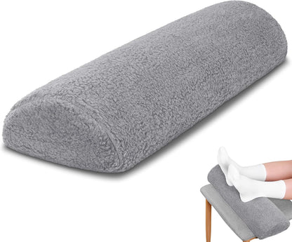 Sintuff Recliner Leg Rest Cushion Sofa Footrest Pillow with Cover Half Moon Bolster Pillow Under Knee Pillow for Sleeping On Back Alleviating Pain, 19.7 x 8 x 3.5 Inch (Coffee)