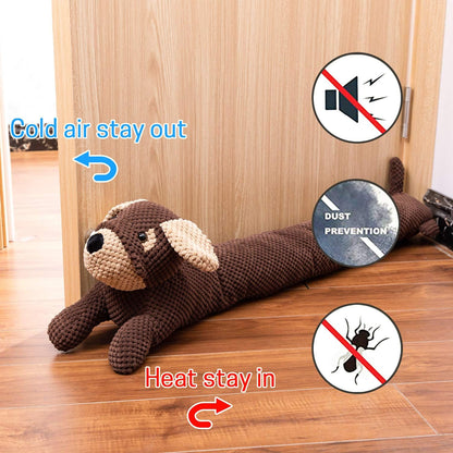 SWISSELITE 36 Inch Under Door Stopper, Decorative Door Noise Blocker | Weighted 3.2 Pounds Animal Air Draft Stopper Soundproof Energy Saver for Door & Window