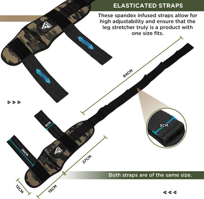RDX Yoga Stretching Strap, Ankle Ligament Stretcher Belt with Loops Ligament Stretch Band, Fitness Leg Stretcher for Plantar Fasciitis, Foot Stretch Assist for Hamstring, Flexibility Exercise