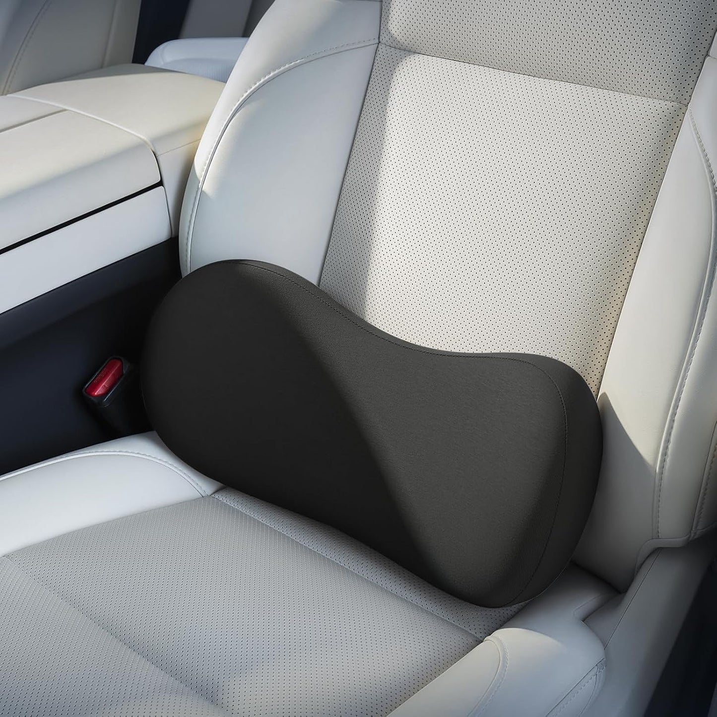 BABUR Lumbar Support Pillow for Car, Coccyx Pain Relief Cushion | Tightly Around the Coccyx, Ergonomics Memory Foam, Skin-Friendly Fabric, Fit Car Drive, Office Chair, Rest Seat, Wheelchair