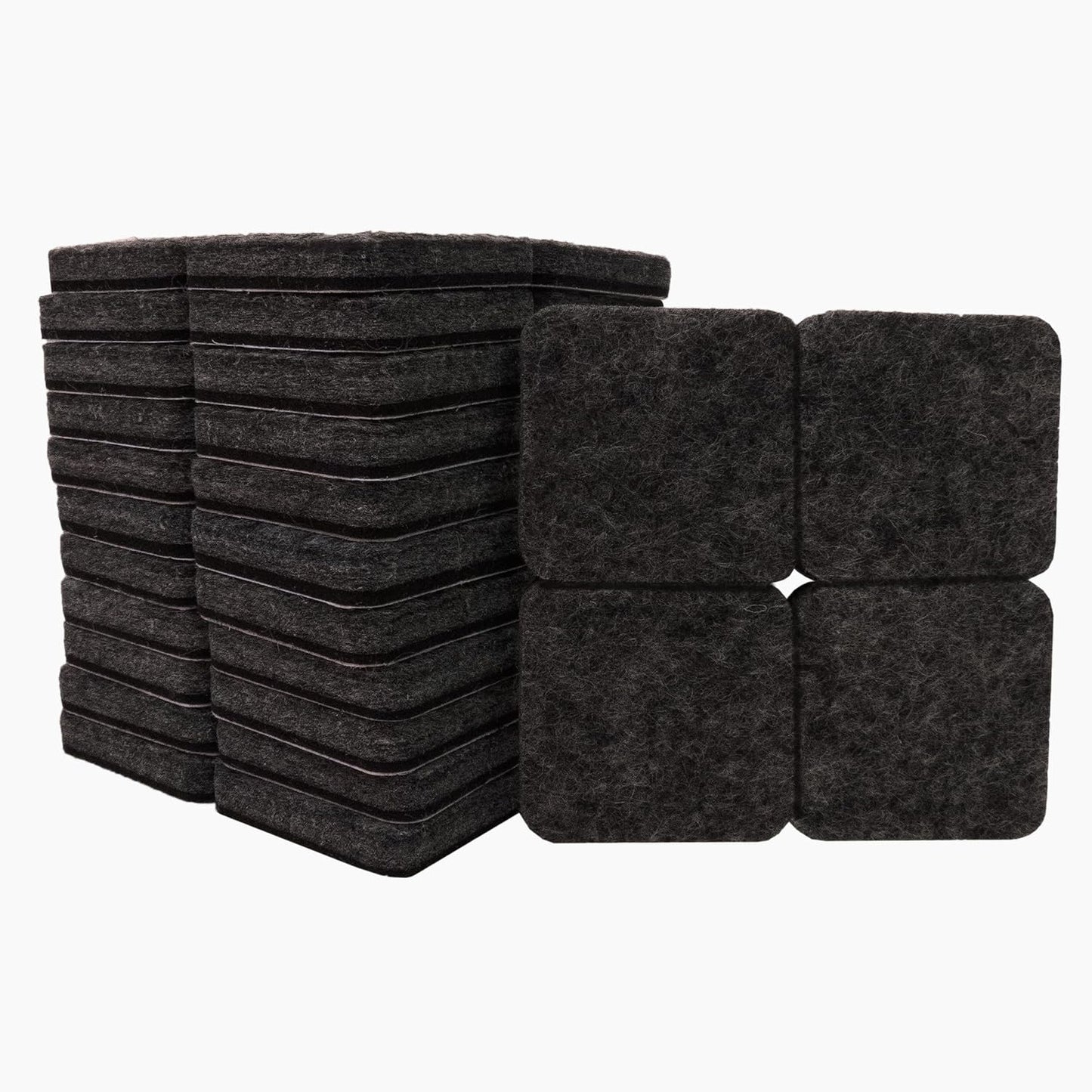 SoftTouch 1.5" Round Reusable Felt Furniture Sliders for Hard Surfaces, Noise-Reducing Adhesive Furniture Moving Pads for Beds, Sofas, Dressers, Set of 24, Beige