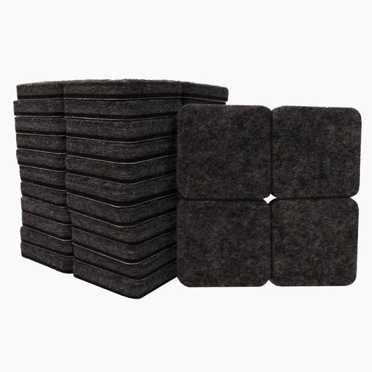 SoftTouch 1.5" Round Reusable Felt Furniture Sliders for Hard Surfaces, Noise-Reducing Adhesive Furniture Moving Pads for Beds, Sofas, Dressers, Set of 24, Beige