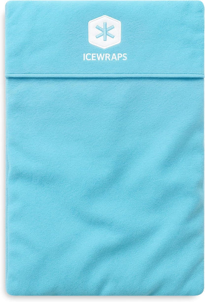 ICEWRAPS Reusable Cold Pack with Fabric Cover - Standard 10 x 14 Inch, Blue